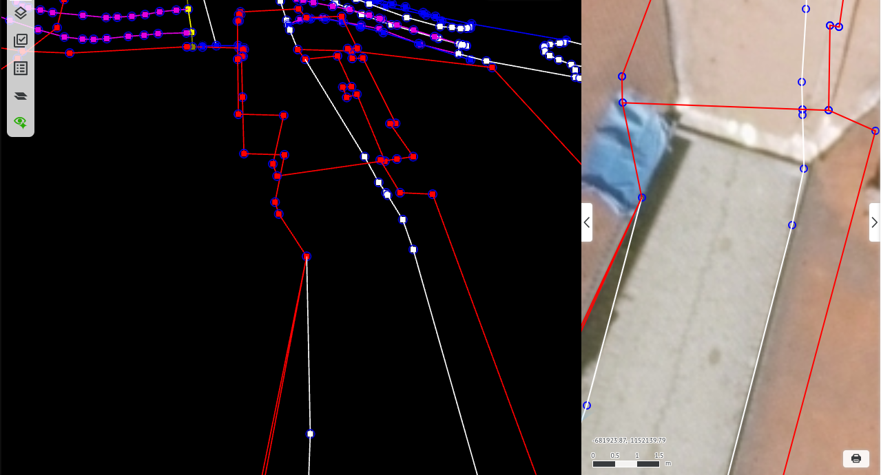 zobrazení 3D pohledu s vrstvami